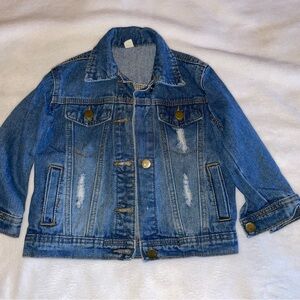 Classic Kids Blue Denim Jacket by SHEIN